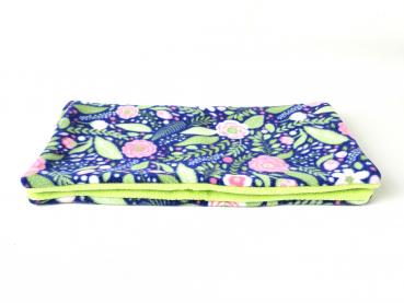 Bambusfleece-Pad - 41 x 41 cm - Blumen/mintgrün (limitierter Stoff)