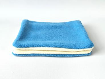 Bambusfleece-Pad - 25 x 40 cm - petrol/Champagner