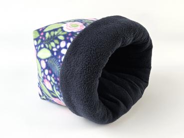 Kuschelsack XXL - Blumen/dunkelblau (limitierter Stoff)