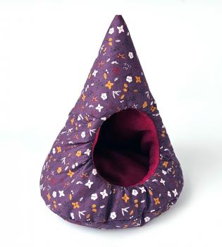 Kuscheltipi / Kuschelhöhle für Meerschweinchen - Herbstliebe/beere