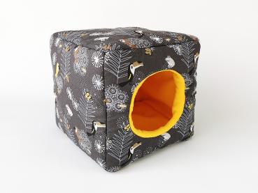 Kuschelwürfel - Tropische Vögel/Mango